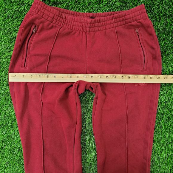 ADIDAS Trefoil Pants Womens M/L 10 Burgundy Sweatpants - Picture 11 of 16